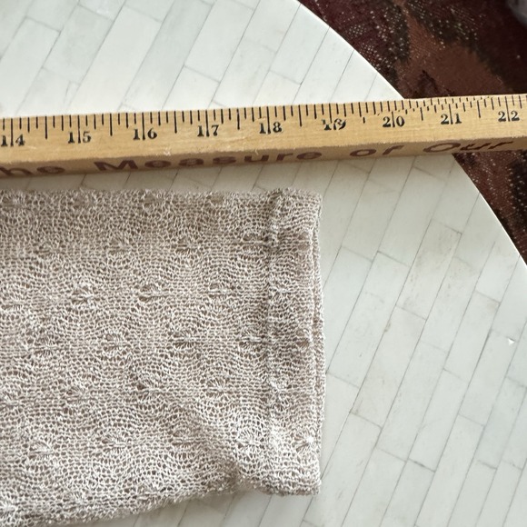 Krazy Kat Sz L Cream Open Knit Long Sleeve Lace Tunic Sweater Cottagecore Fairy - Picture 10 of 10